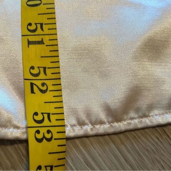 Elise Stevens Vintage Satin Flannel Lined High Neck Lace Ribbon Long Nightgown M - Picture 12 of 13